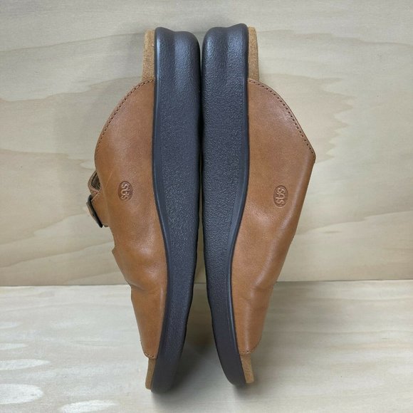 Sas Tripad Comfort Womens M9592966 Leather Buckle Brown Slide Sandals Size 10 N - Picture 6 of 8
